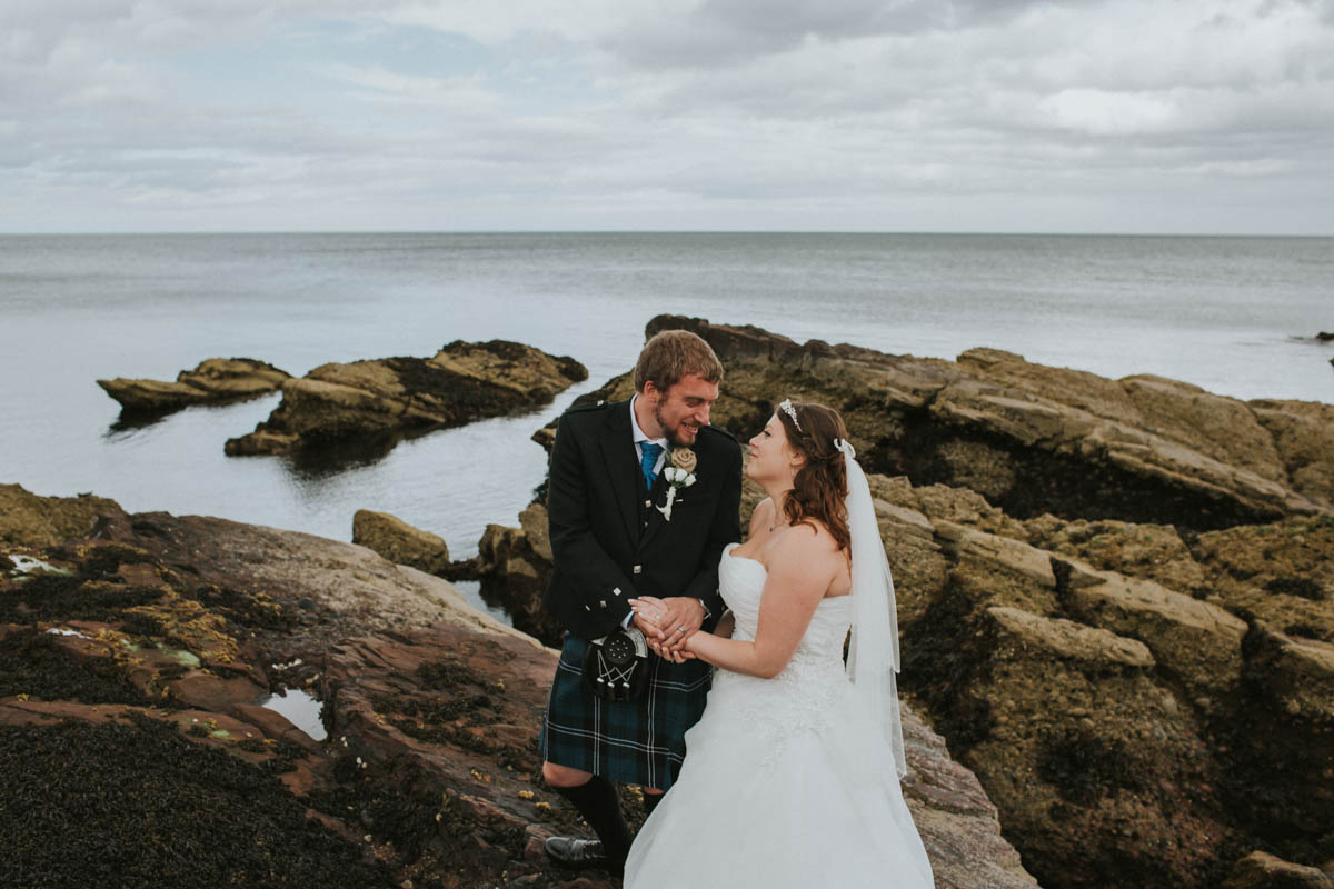 Rosely Country House wedding , cliffs and coastal wedding photo